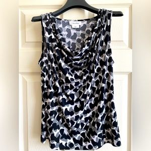 EUC Calvin Klein sleeveless blouse with cowl neckline. Like new!!!